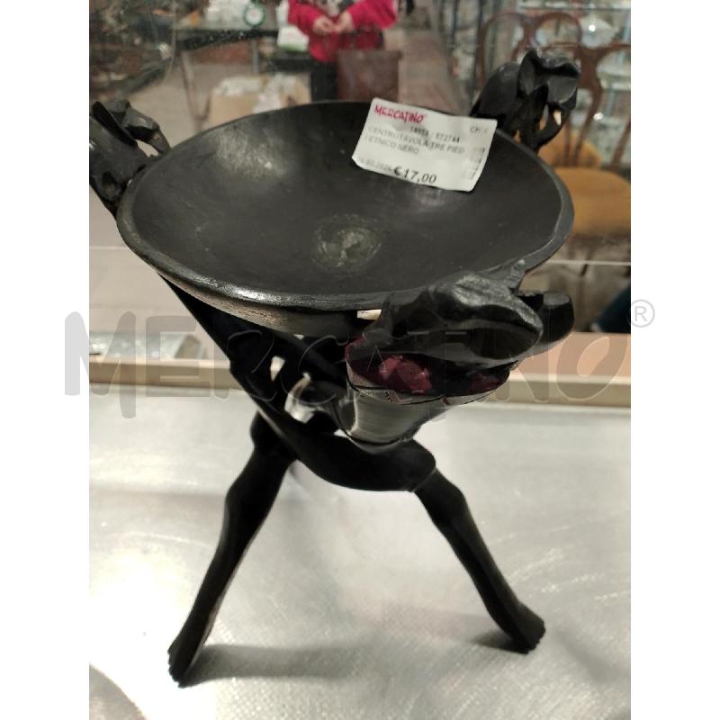 CENTROTAVOLA TRE PIEDI ETNICO NERO | Mercatino dell'Usato San giovanni teatino 1