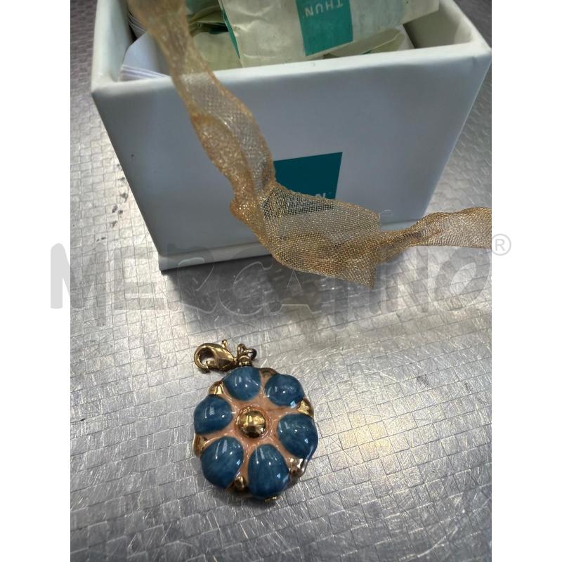 CHARM THUN FIORE AZZURRO DORATO | Mercatino dell'Usato San giovanni teatino 1