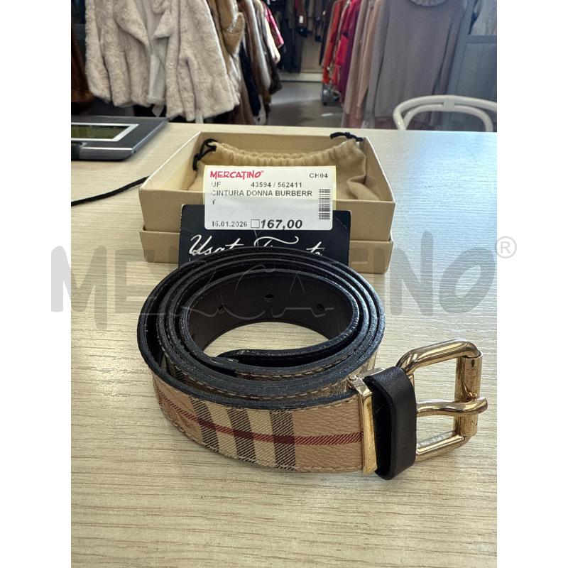 CINTURA DONNA BURBERRY  | Mercatino dell'Usato San giovanni teatino 1