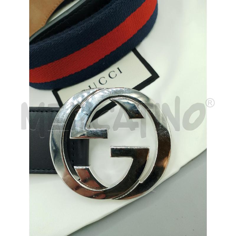 CINTURA UOMO GUCCI TESSUTO ROSSA BLU | Mercatino dell'Usato San giovanni teatino 2