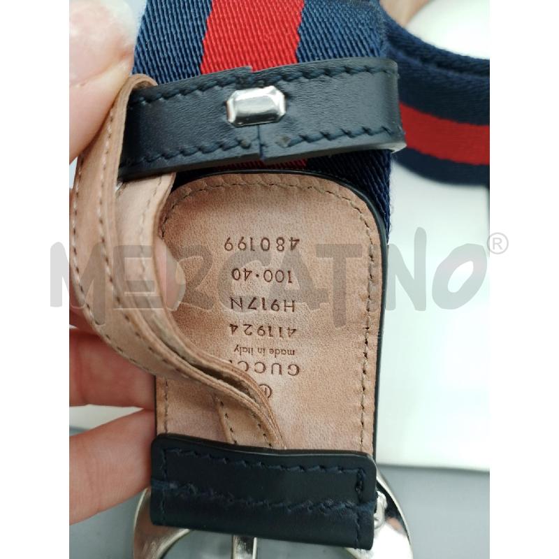 CINTURA UOMO GUCCI TESSUTO ROSSA BLU | Mercatino dell'Usato San giovanni teatino 3