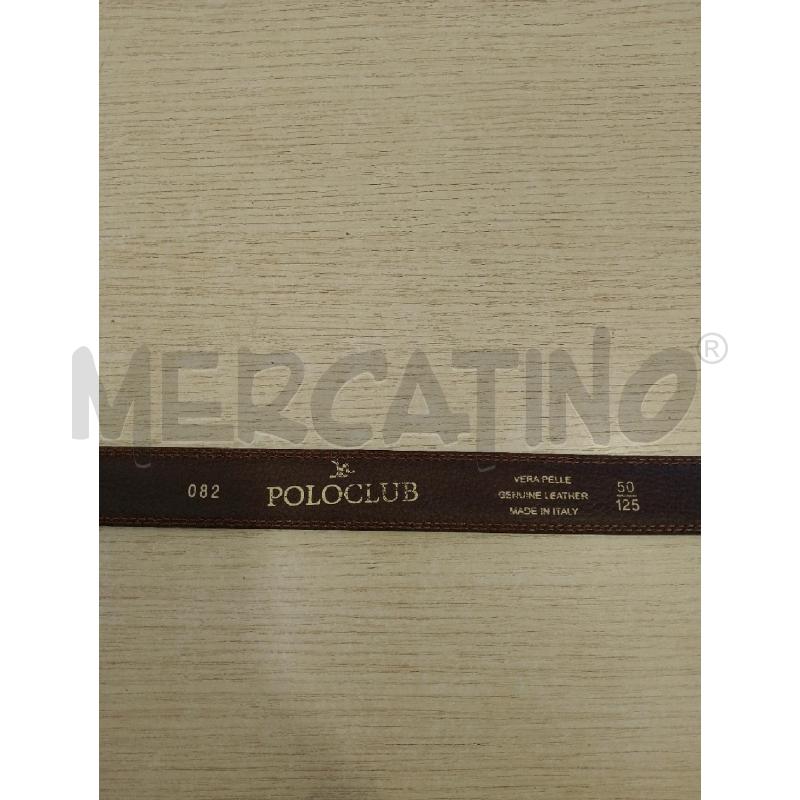 CINTURA UOMO POLO CLUB MARRONE PELLE  | Mercatino dell'Usato San giovanni teatino 2