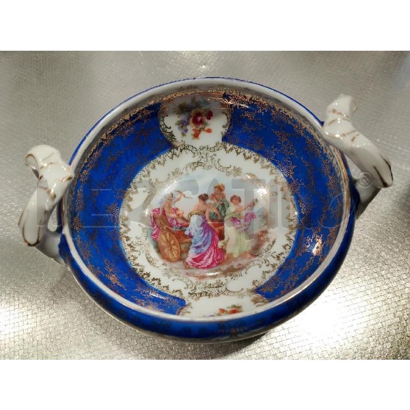 CIOTOLA DUE MANICI DIPINTO BORDO BLU | Mercatino dell'Usato San giovanni teatino 1