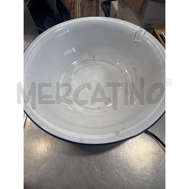 CIOTOLA GRANDE DUE LEONI METALLO BIANCO BORDO BLU | Mercatino dell'Usato San giovanni teatino 1