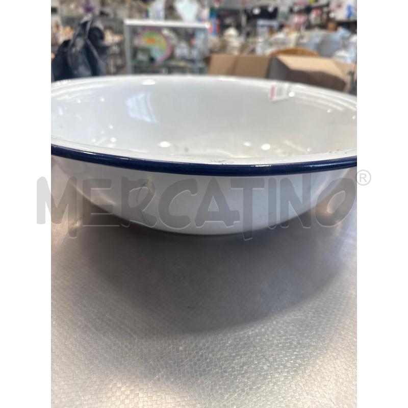 CIOTOLA GRANDE DUE LEONI METALLO BIANCO BORDO BLU | Mercatino dell'Usato San giovanni teatino 2
