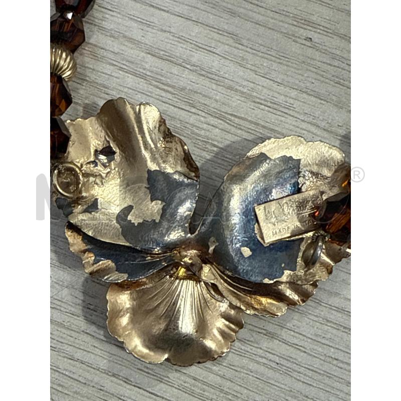 COLLANA ARG ARANCIONE GIALLA PERLINE MARRONI | Mercatino dell'Usato San giovanni teatino 3