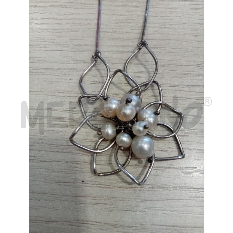 COLLANA ARG FIORE PERLE FIUME | Mercatino dell'Usato San giovanni teatino 2