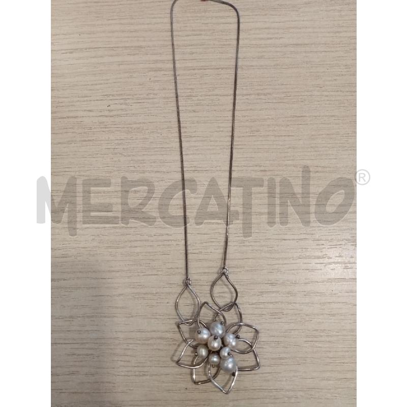 COLLANA ARG FIORE PERLE FIUME | Mercatino dell'Usato San giovanni teatino 3