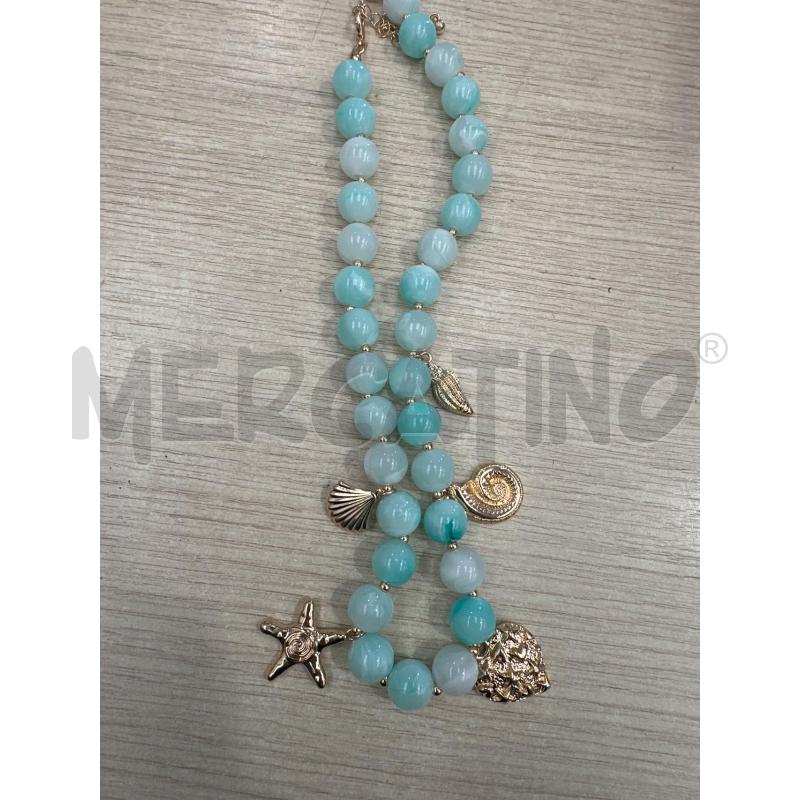 COLLANA AZZURRA CIONDOLI DORATI | Mercatino dell'Usato San giovanni teatino 1