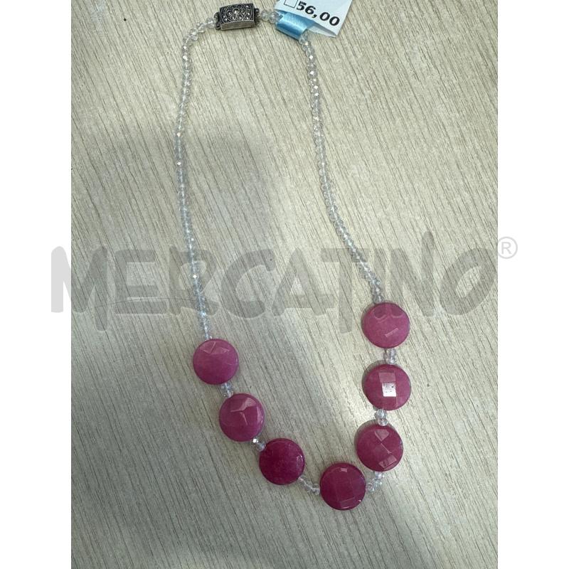 COLLANA CHARMS ROSA CHIUSURA ROSETTE | Mercatino dell'Usato San giovanni teatino 1