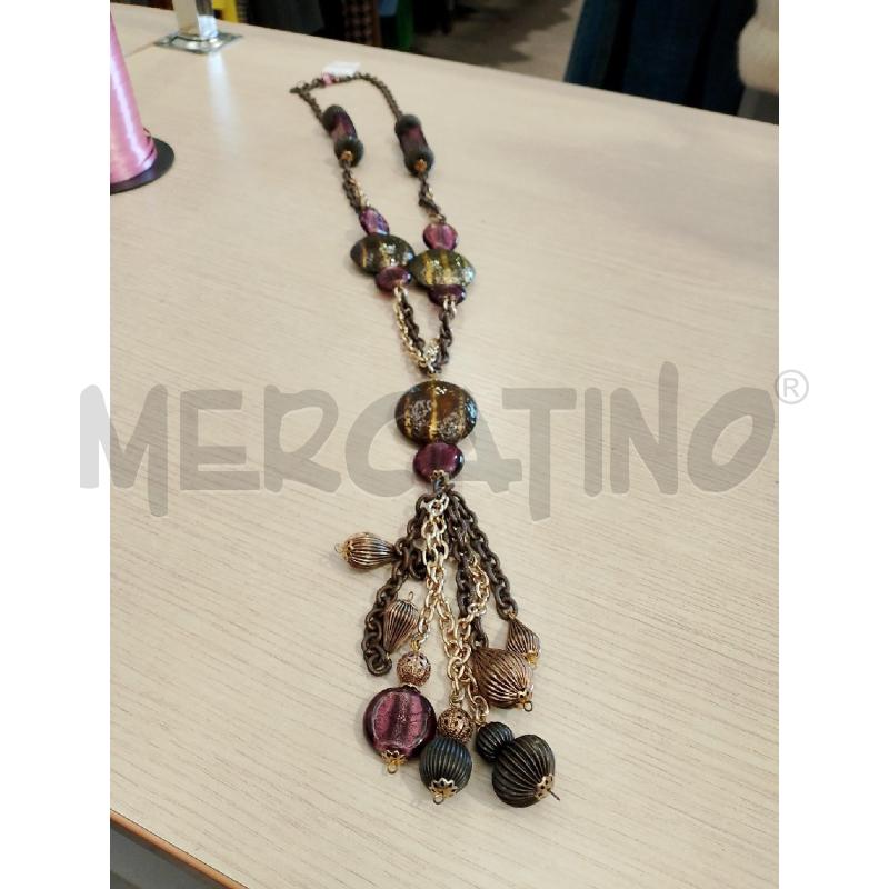COLLANA MAX&CO VIOLA GIALLA | Mercatino dell'Usato San giovanni teatino 3