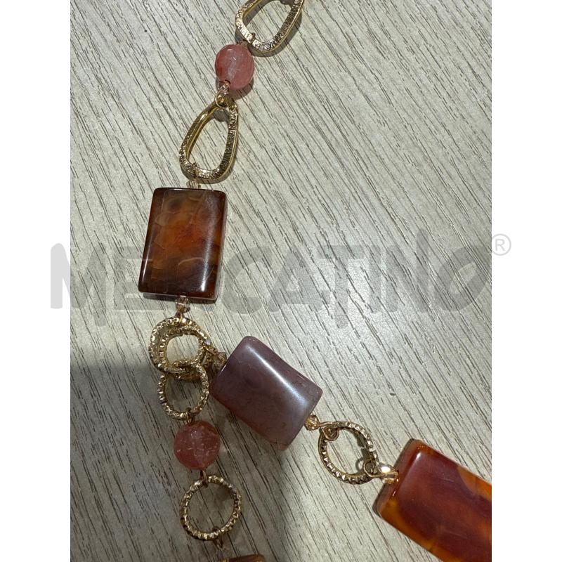 COLLANA PIETRE ARANCIONI QUADRATE | Mercatino dell'Usato San giovanni teatino 2