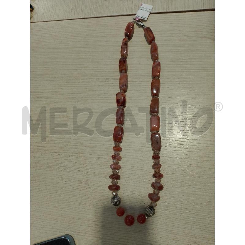 COLLANA PIETRE ARANCIO  | Mercatino dell'Usato San giovanni teatino 1