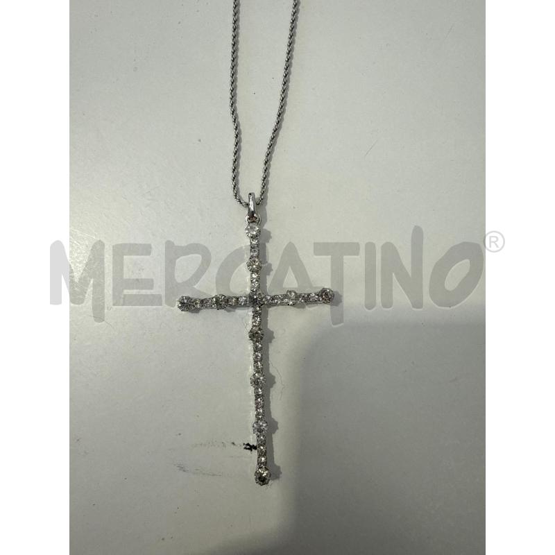 COLLANA SWAROVSKI  CIONDOLO CROCE STRASS | Mercatino dell'Usato San giovanni teatino 2