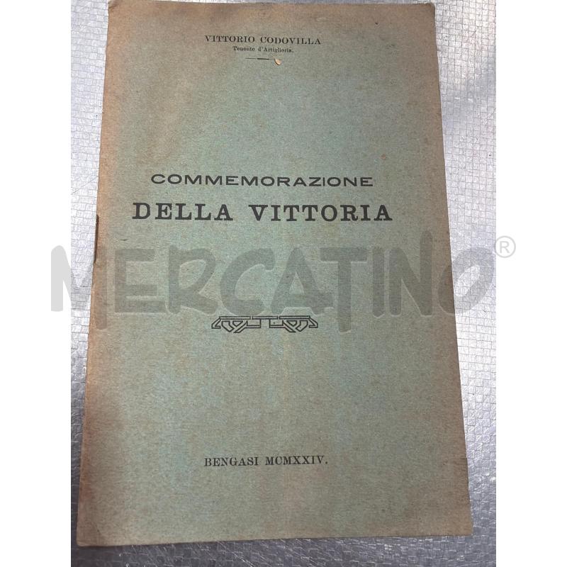 COMMEMORAZIONE DELLA VITTORIA BENGASI MCMXXIV | Mercatino dell'Usato San giovanni teatino 1