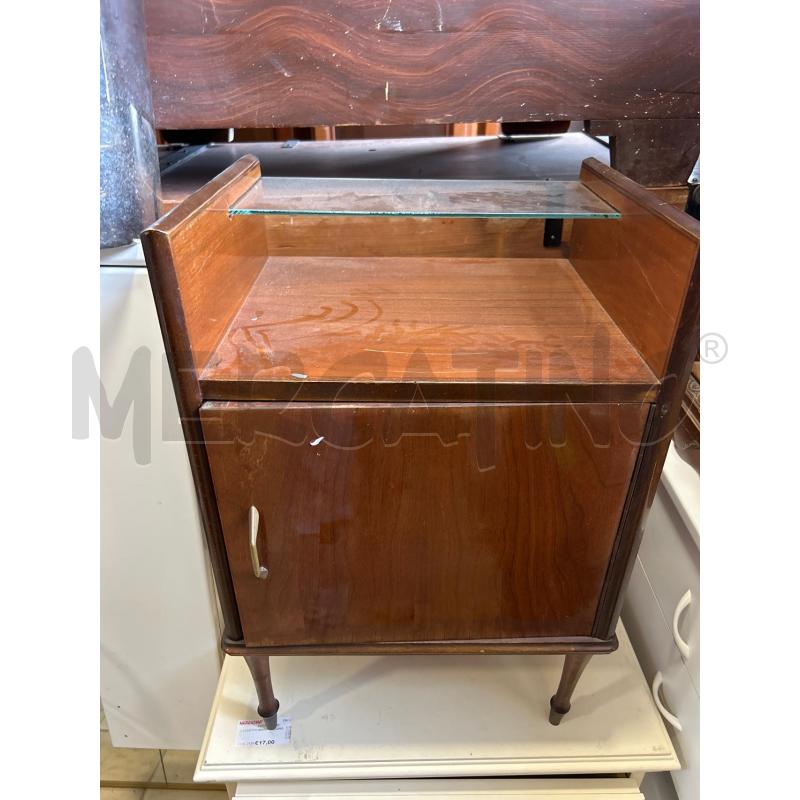COMODINO LEGNO VETRO | Mercatino dell'Usato San giovanni teatino 1