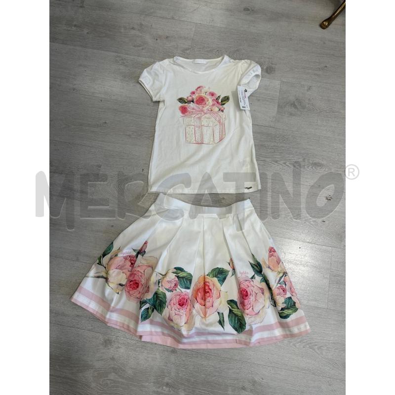 COMPLETO BAMBINA BYBLOS BIANCO ROSA  | Mercatino dell'Usato San giovanni teatino 1