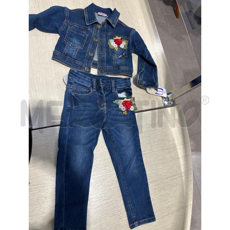 COMPLETO BAMBINA MONNALISA JEANS FIORI | Mercatino dell'Usato San giovanni teatino 1