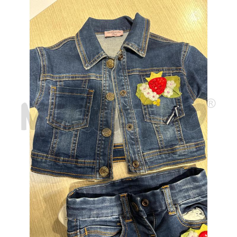 COMPLETO BAMBINA MONNALISA JEANS FIORI | Mercatino dell'Usato San giovanni teatino 2