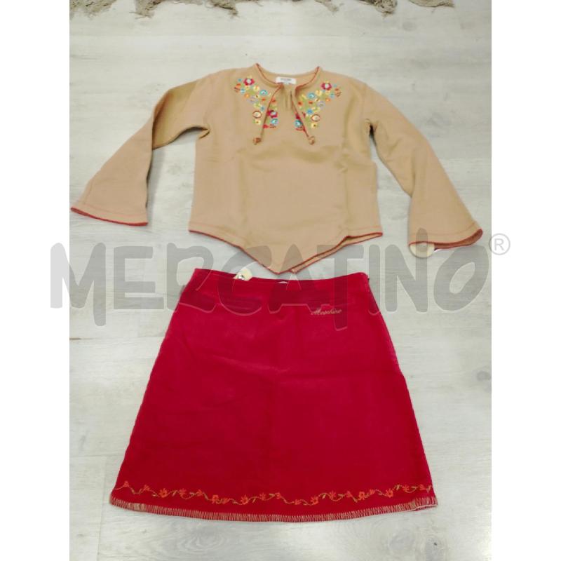 COMPLETO BAMBINA MOSCHINO BEIGE ROSSO | Mercatino dell'Usato San giovanni teatino 1