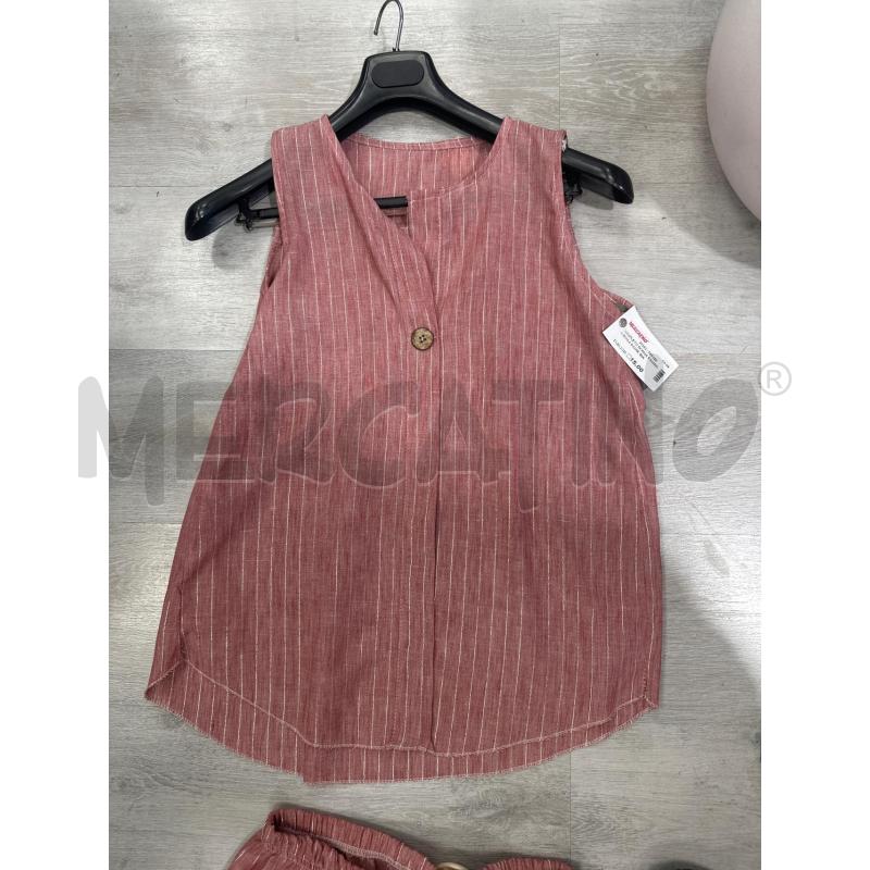 COMPLETO DONNA FASHION ROSA RIGHE BIANCHE  | Mercatino dell'Usato San giovanni teatino 3