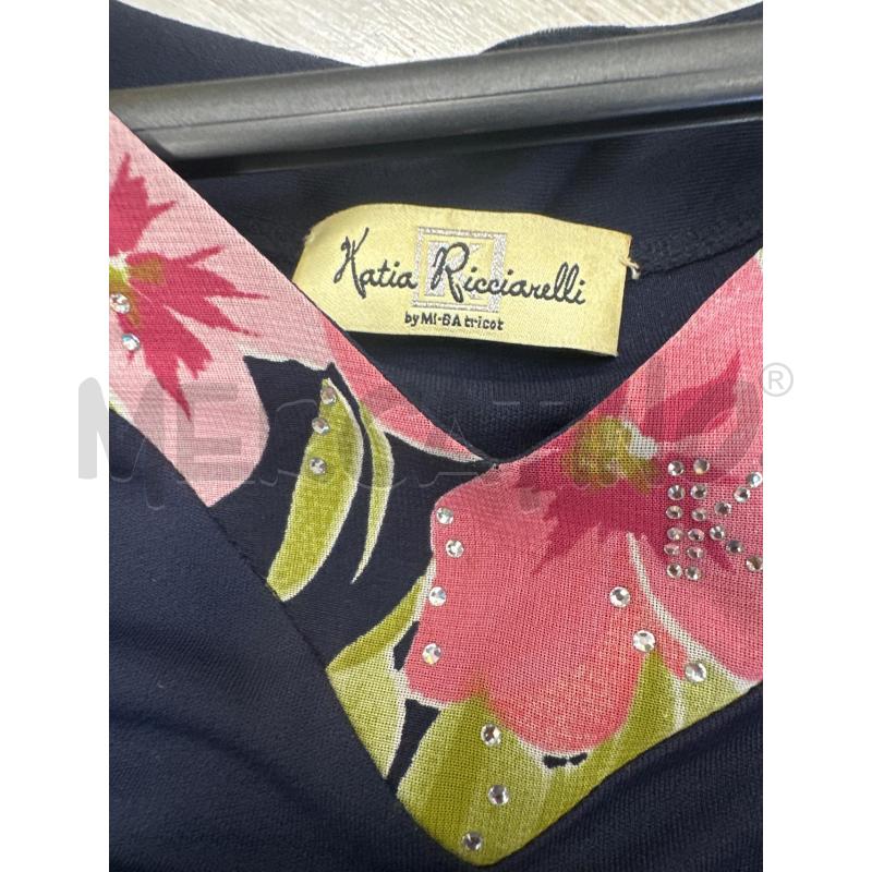 COMPLETO DONNA KATIA RICCIARELLI BLU FIORI ROSA | Mercatino dell'Usato San giovanni teatino 2