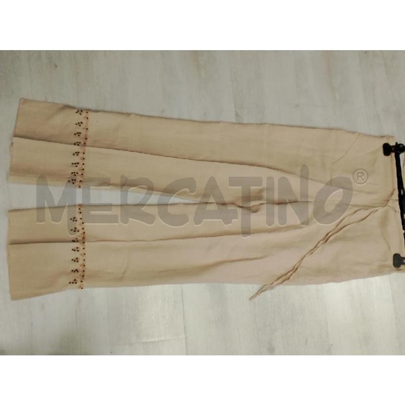 COMPLETO DONNA LUISA SPAGNOLI BEIGE LINO PERLINE  | Mercatino dell'Usato San giovanni teatino 3
