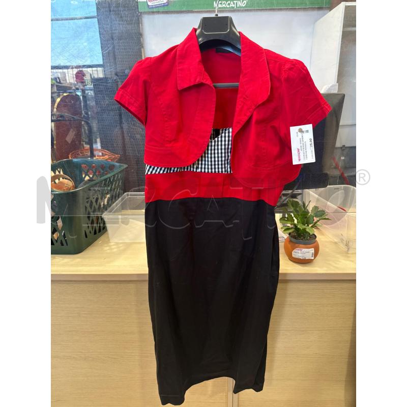 COMPLETO DONNA SANDRO FERRONE ROSSO NERO QUADRETTI | Mercatino dell'Usato San giovanni teatino 1