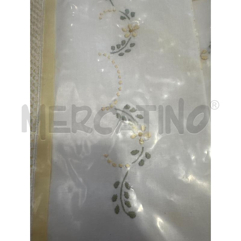 COMPLETO MATRIMONIALE BIANCO GIALLO PIZZO RICAMATO | Mercatino dell'Usato San giovanni teatino 2