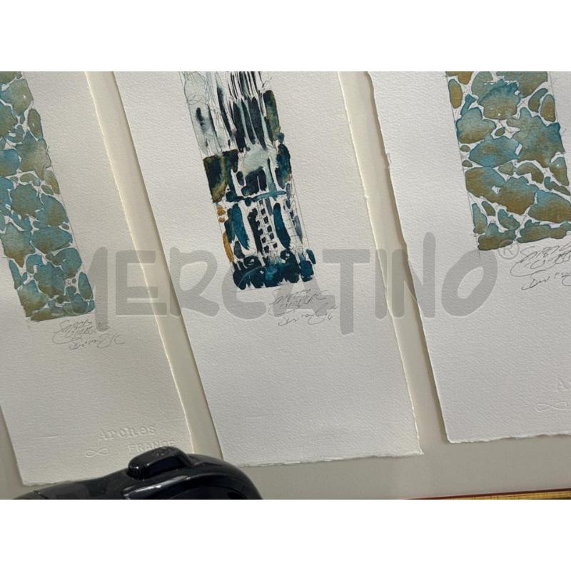 CORNICE DORATA TRE QUADRI ASTRATTI | Mercatino dell'Usato San giovanni teatino 2