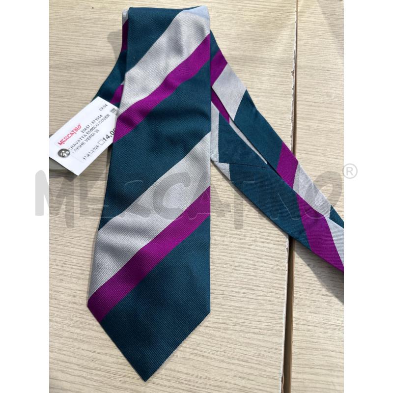 CRAVATTA ENRICO COVERI RIGHE VERDI VIOLA GRIGIE | Mercatino dell'Usato San giovanni teatino 1