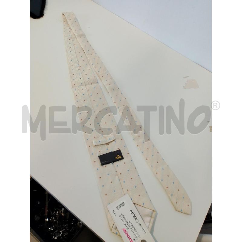 CRAVATTA FENDI PANNA POIS COLORATI | Mercatino dell'Usato San giovanni teatino 1