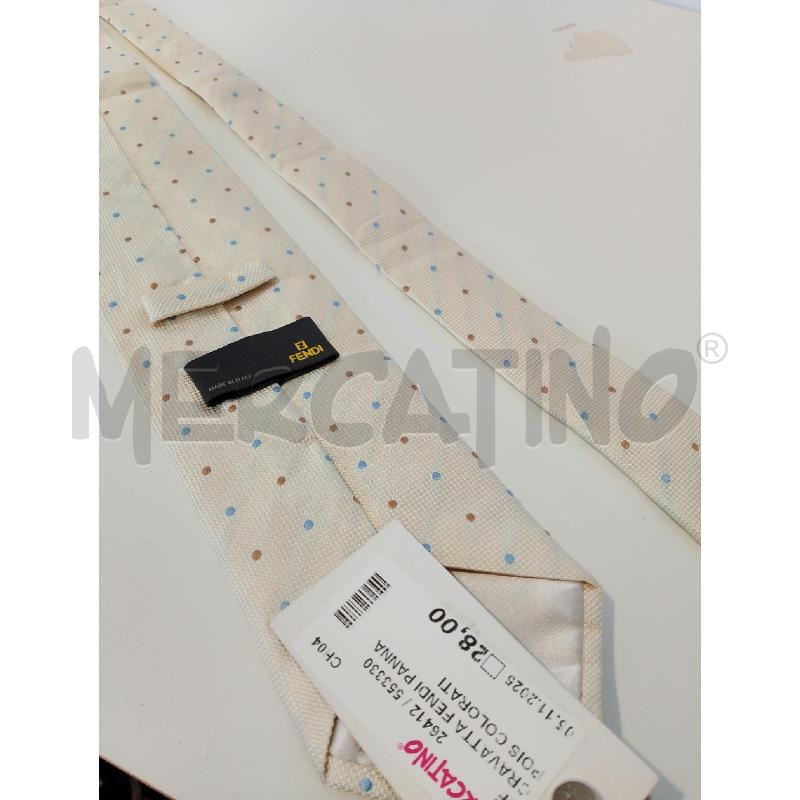 CRAVATTA FENDI PANNA POIS COLORATI | Mercatino dell'Usato San giovanni teatino 2