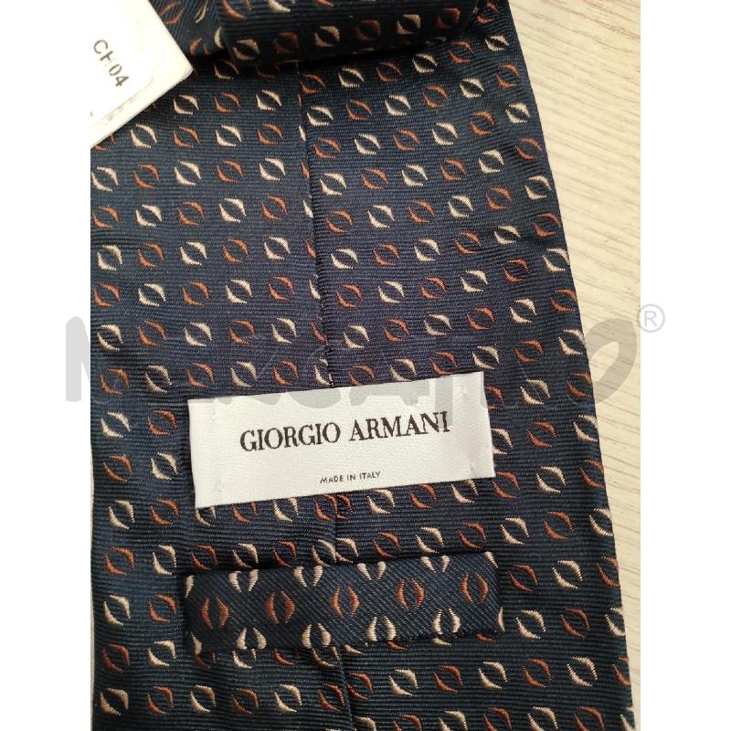 CRAVATTA GIORGIO ARMANI BLU DETT MARRONI BEIGE | Mercatino dell'Usato San giovanni teatino 2