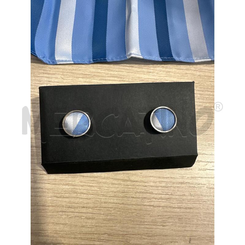 CRAVATTA+ GEMELLI+ FAZZOLETTO RIGHE AZZURRE | Mercatino dell'Usato San giovanni teatino 2