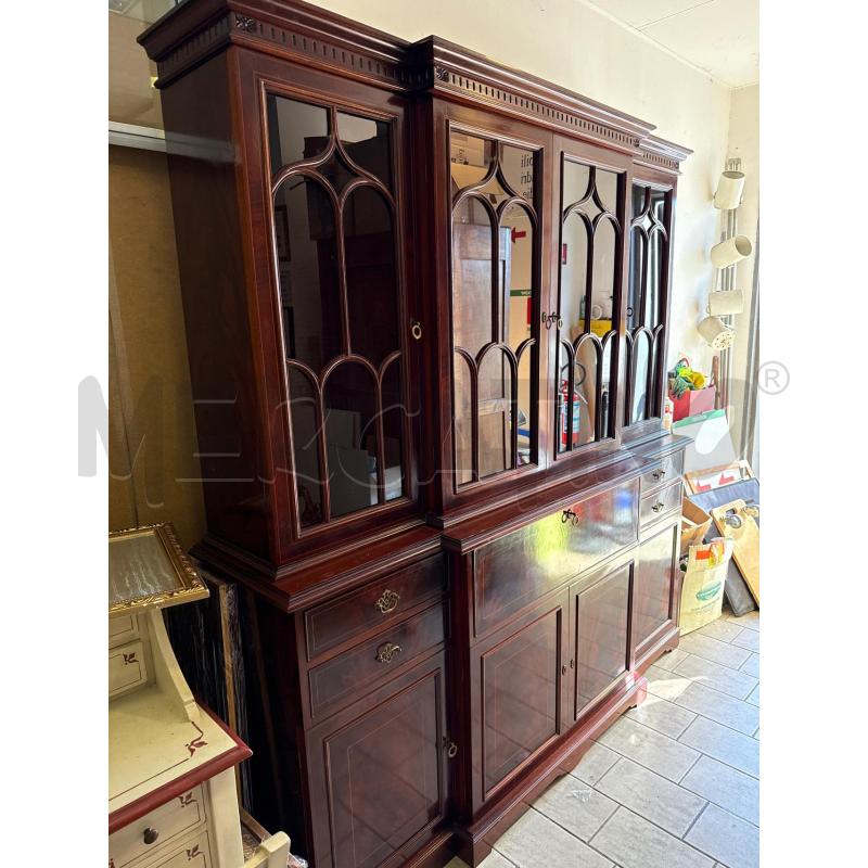 CREDENZA DUE CORPI LEGNO ANTE VETRO | Mercatino dell'Usato San giovanni teatino 1