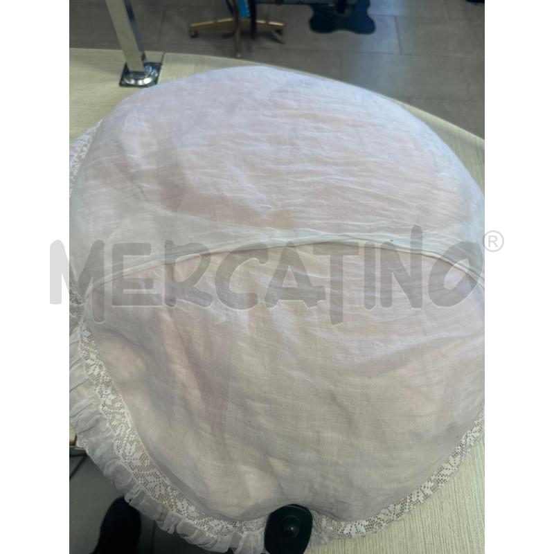CUSCINO RICAMATO BIANCO TONDO  | Mercatino dell'Usato San giovanni teatino 3