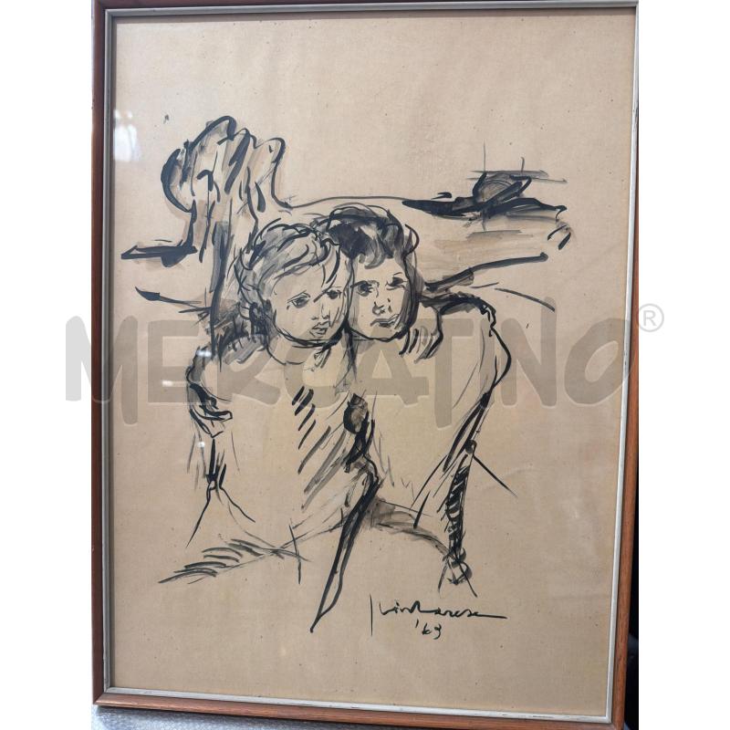 DISEGNO A FIRMA CIVITARESE '69 35X45CM SU CARTE | Mercatino dell'Usato San giovanni teatino 1