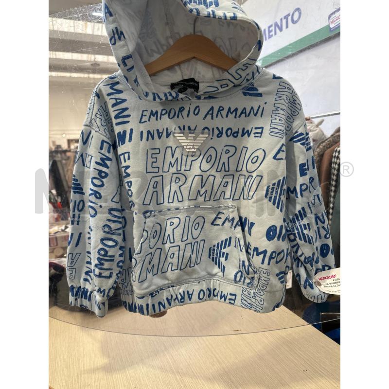 FELPA BAMBINO EMPORIO ARMANI AZZURRA LOGATA BLU  | Mercatino dell'Usato San giovanni teatino 1