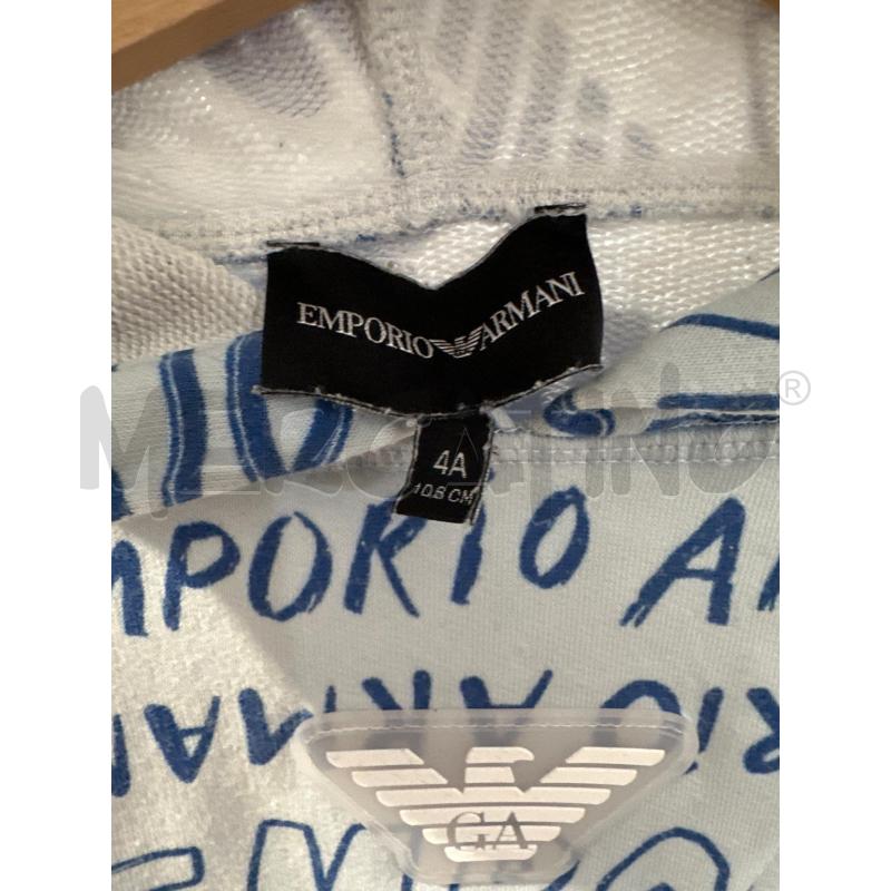 FELPA BAMBINO EMPORIO ARMANI AZZURRA LOGATA BLU  | Mercatino dell'Usato San giovanni teatino 2