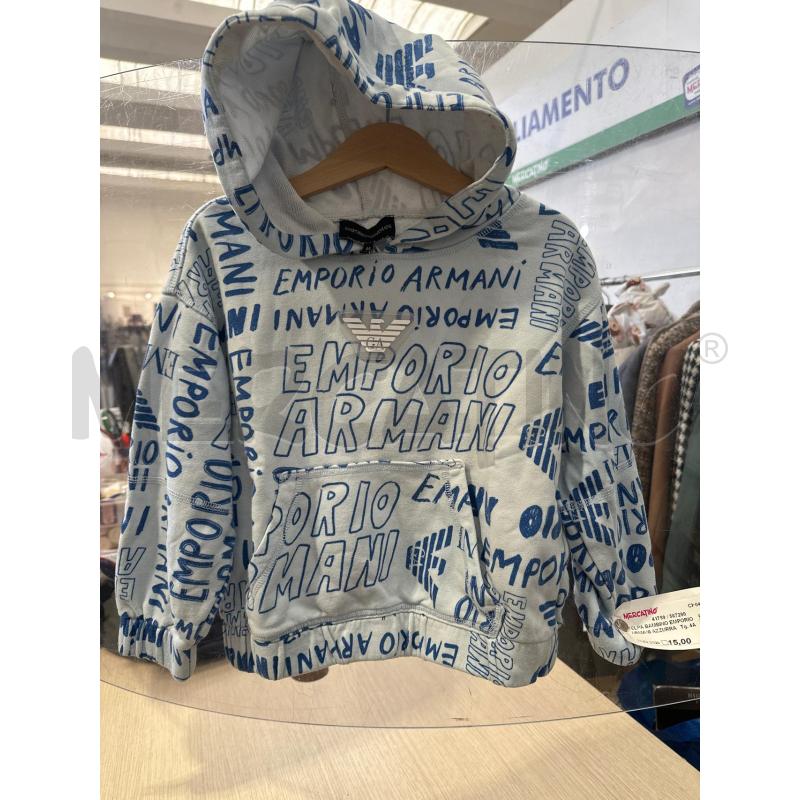 FELPA BAMBINO EMPORIO ARMANI AZZURRA LOGATA BLU  | Mercatino dell'Usato San giovanni teatino 3
