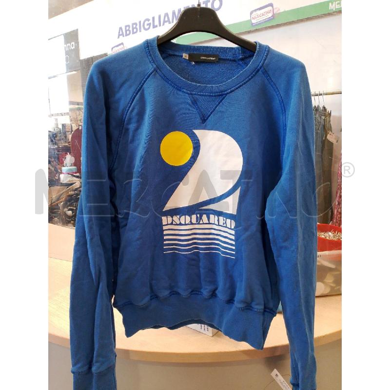 FELPA DONNA DSQUARED AZZURRA STAMPA | Mercatino dell'Usato San giovanni teatino 1