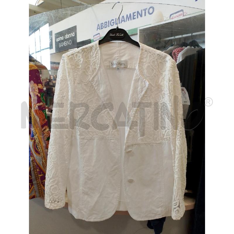 GIACCA DONNA MAX MARA BIANCA TRAFORATA PIZXO  | Mercatino dell'Usato San giovanni teatino 1