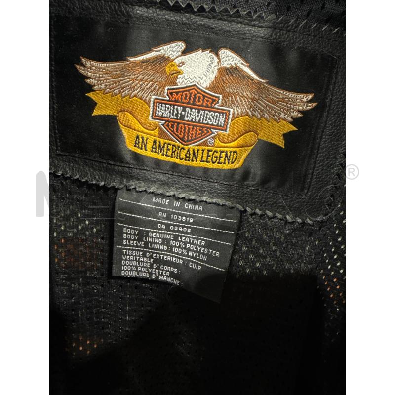 GIACCA UOMO HARLEY DAVIDSON PELLE NERA BEIGE ARANCIONE | Mercatino dell'Usato San giovanni teatino 3