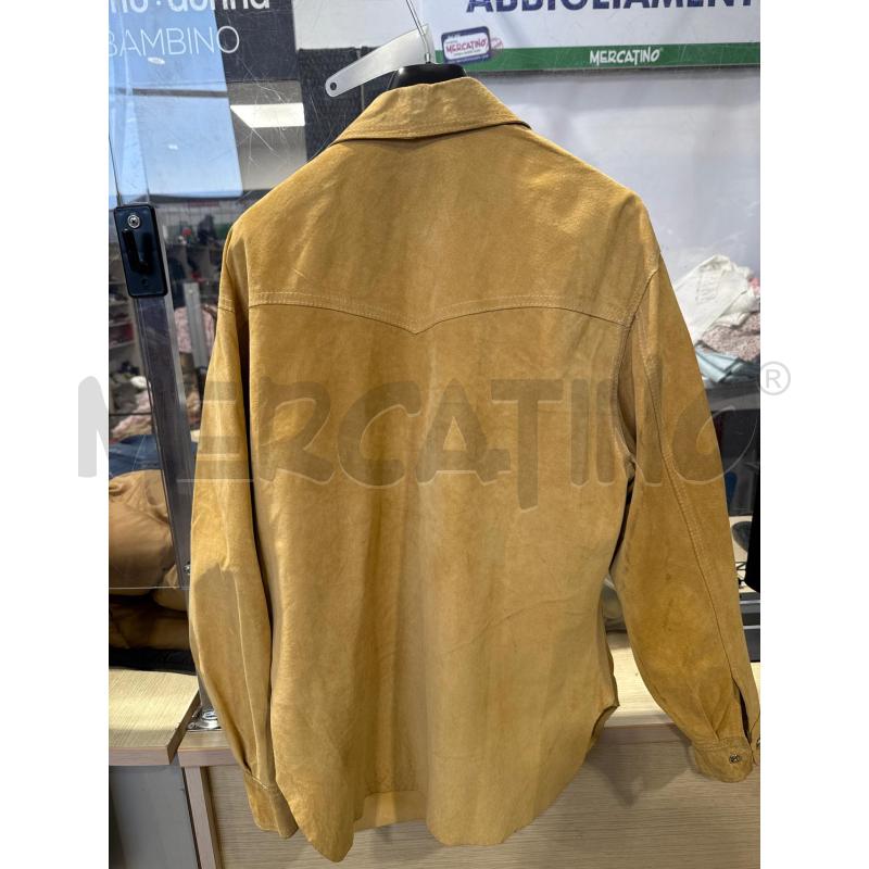 GIACCA UOMO VERA PELLE BEIGE BOTTONI BIANCHI | Mercatino dell'Usato San giovanni teatino 2