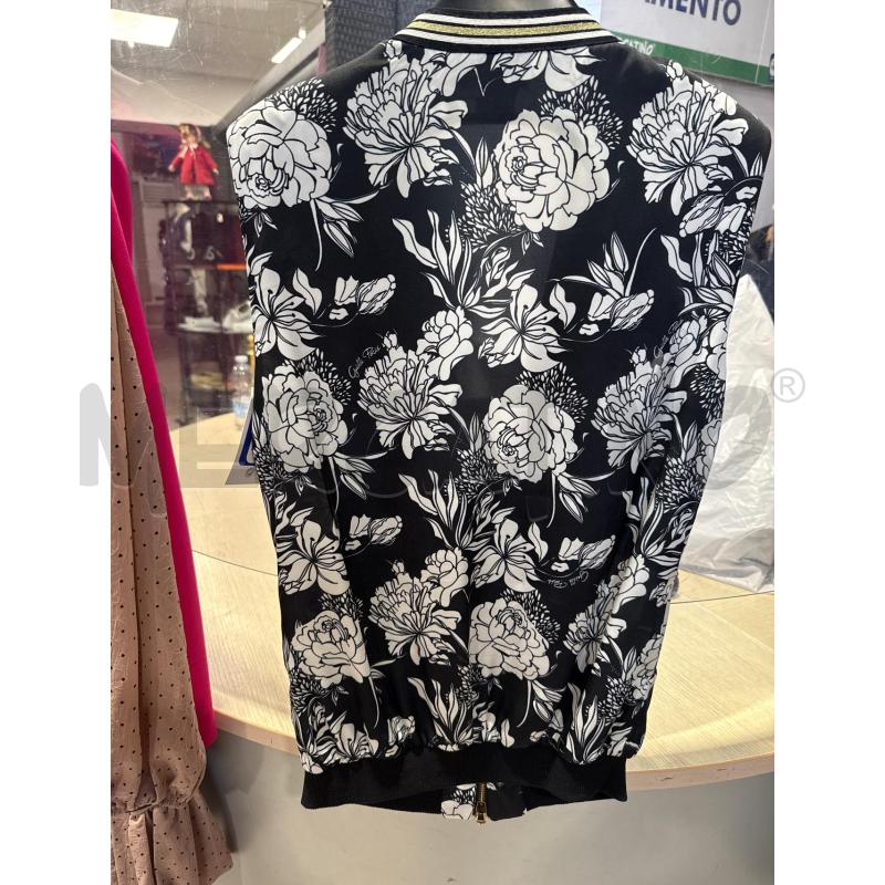 GILET DONNA GAELLE NERO FIORI BIANCHI | Mercatino dell'Usato San giovanni teatino 2