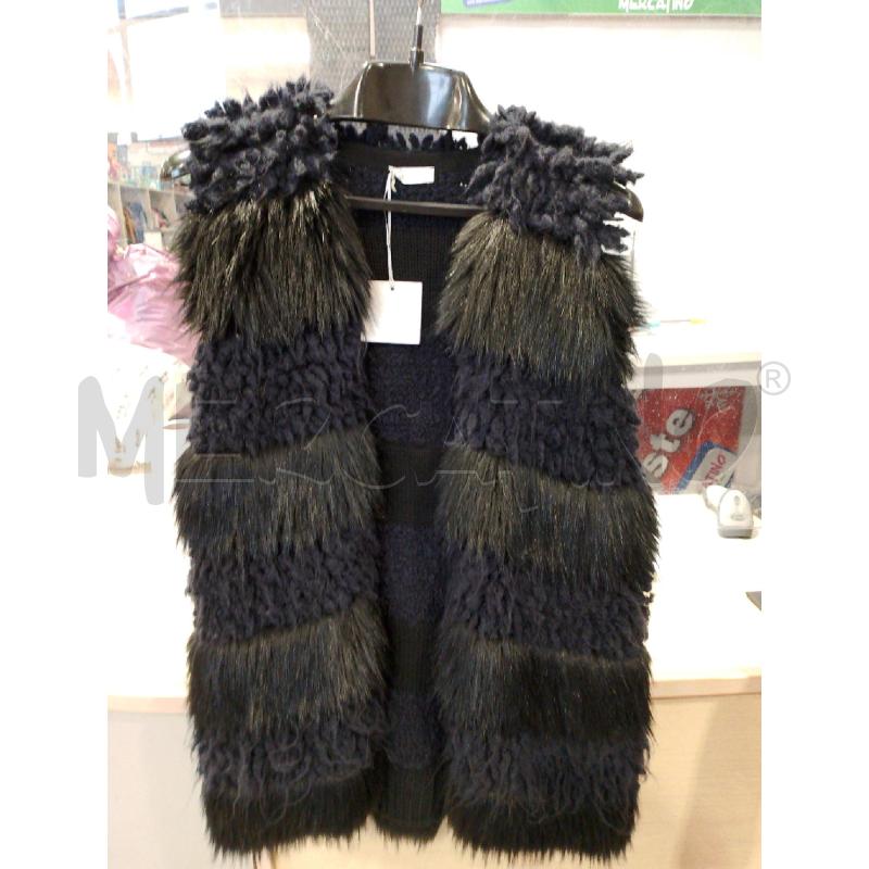 GILET DONNA PINKO NERO BLU PELO | Mercatino dell'Usato San giovanni teatino 1