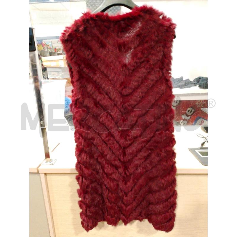 GILET VLAB BORDEAUX PELLICCIA TG 40 | Mercatino dell'Usato San giovanni teatino 2