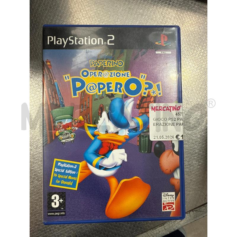 GIOCO PS2 PAPERINO OPERAZIONE PAPERO | Mercatino dell'Usato San giovanni teatino 1
