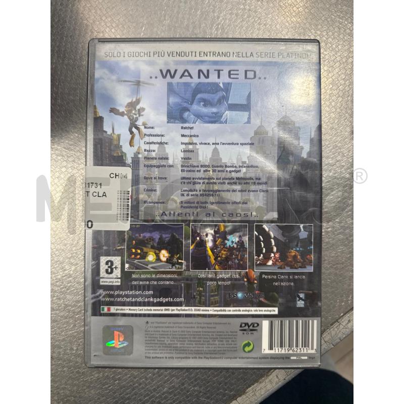GIOCO PS2 RATCHET CLANCK  | Mercatino dell'Usato San giovanni teatino 2